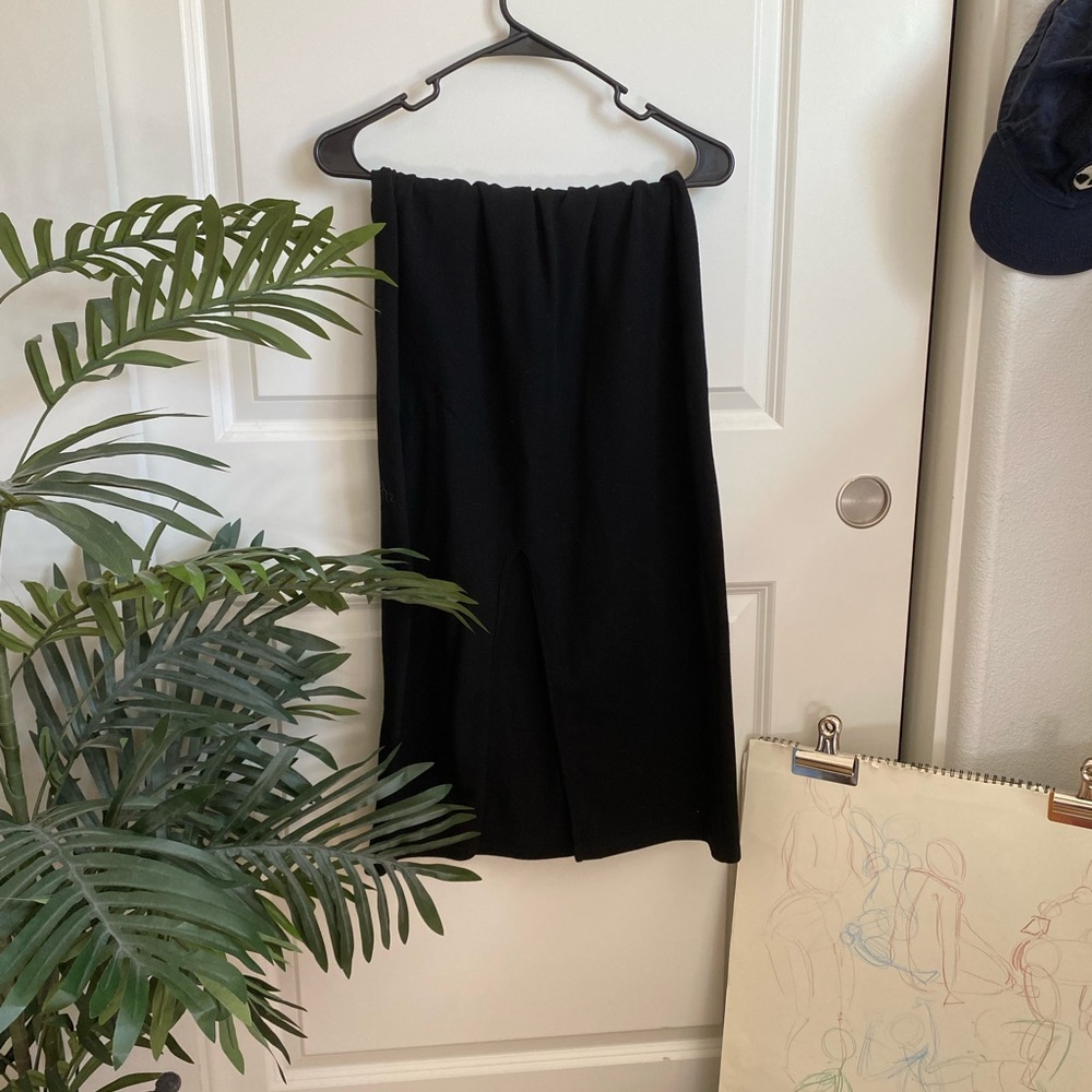 basic black maxi skirt